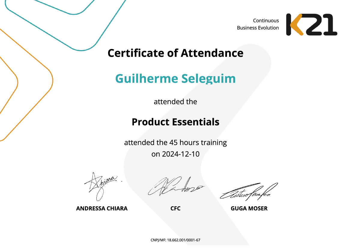Certificado K21